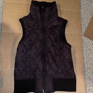 Brown zip up vest